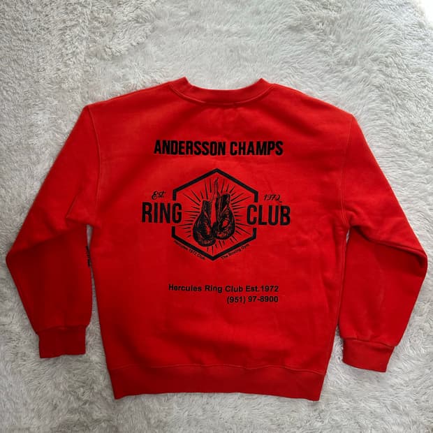 앤더슨벨 Ring Club 레드 맨투맨 S
