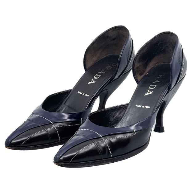 Prada Two-Tone Leather Pumps/ 36.5
