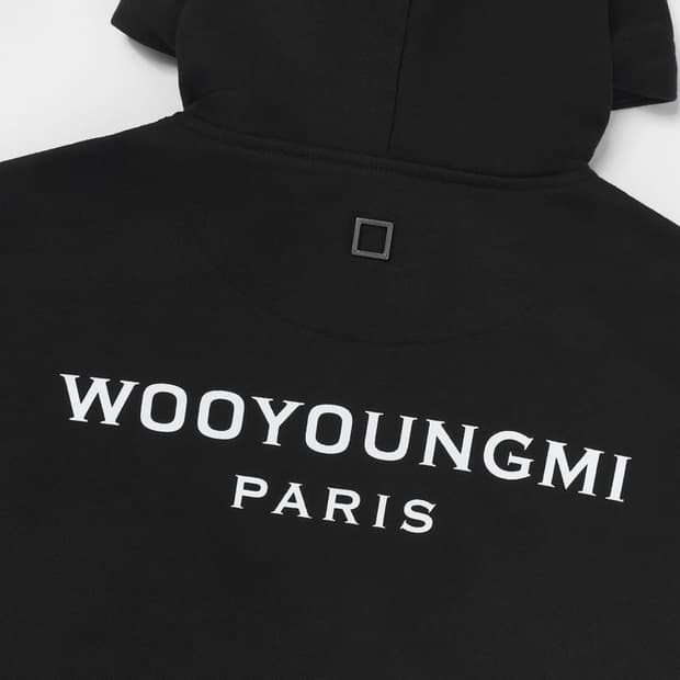 우영미 백로고 후드티
