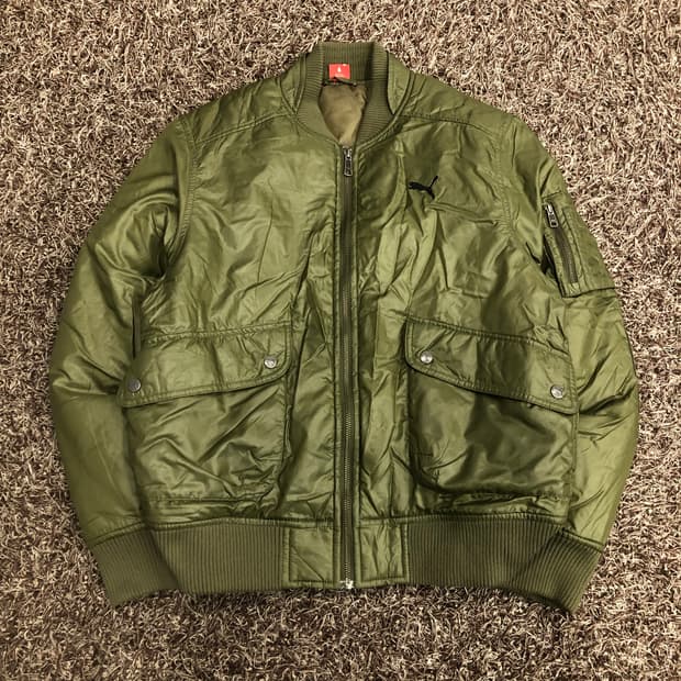 푸마 나일론 봄버 MA-1 플라이트 항공 점퍼