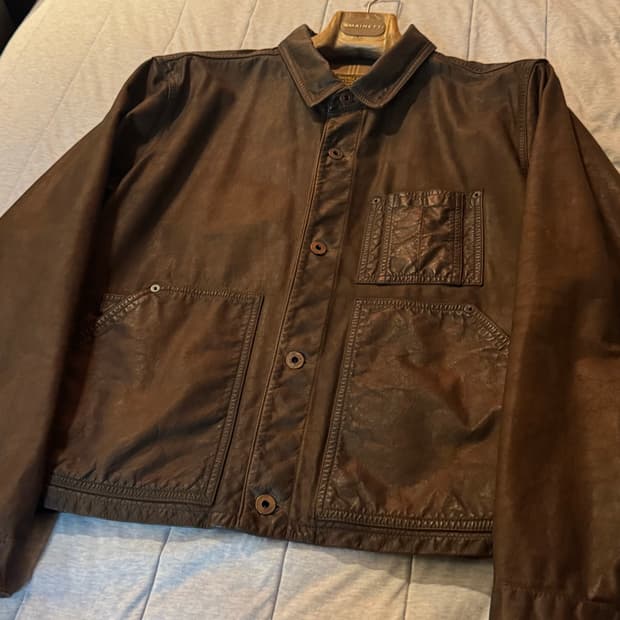 RRL 오일 레더 자켓