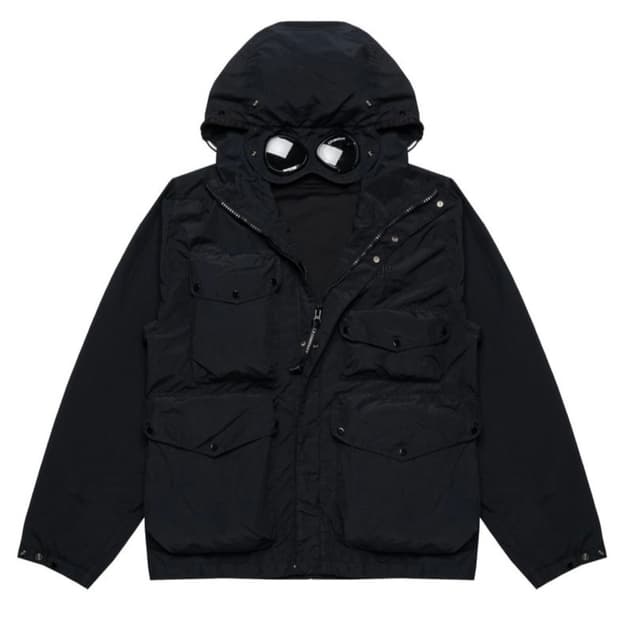 CP컴퍼니 플랫 나일론 고글 자켓 토탈 이클립스 블루