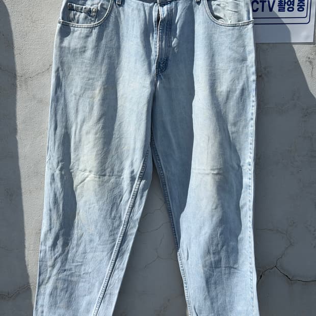 [38] 90s 리바이스 실버탭 연청 빈티지 데님팬츠 배기 USA