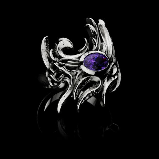yordy cubic purple ring