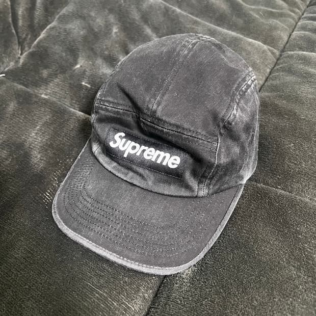 supreme washed chino twill camp cap 블랙