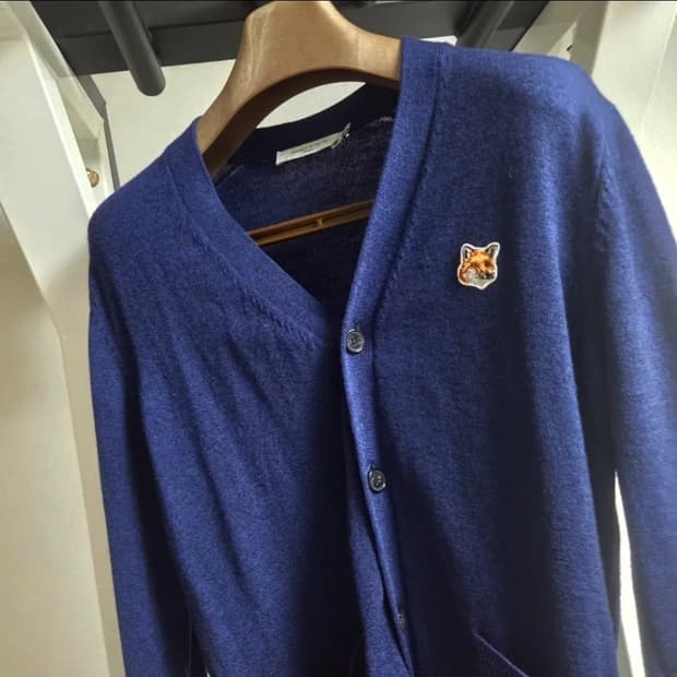 [정품] 메종키츠네 가디건 네이비 S