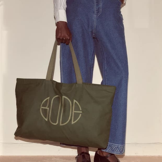 보디 BODE Waxed Cotton Zip 토트백/그린