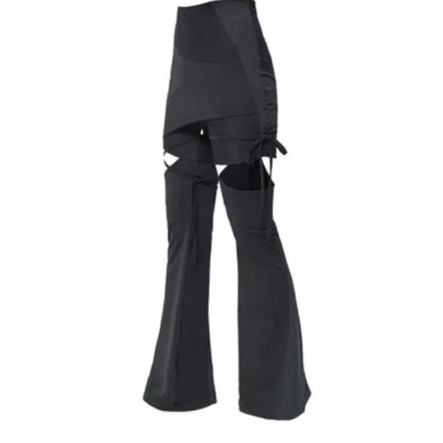 오호스 디테처블 스트랩 치마 스커트 쇼츠 Charcoal