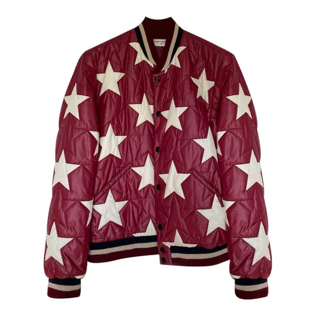 생로랑 스타 퀄팅 봄버자켓