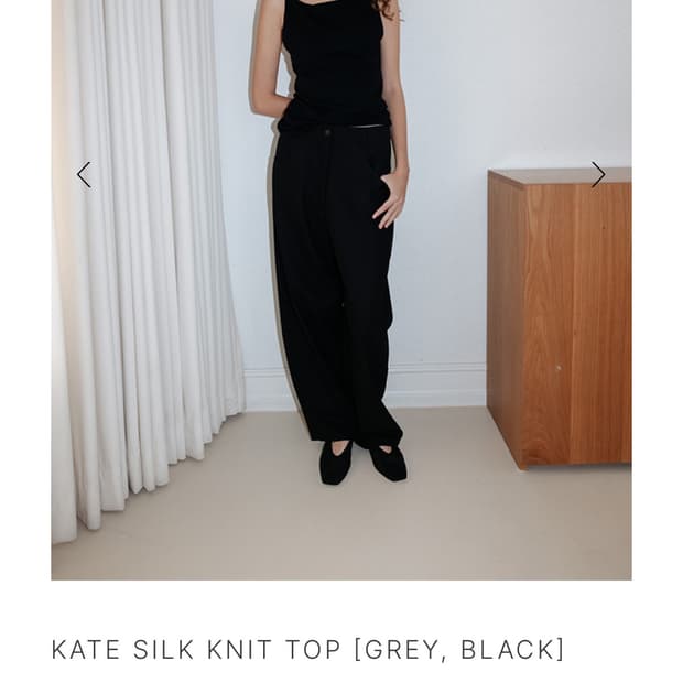  le17 르17 KATE SILK KNIT TOP 그레이 컬러