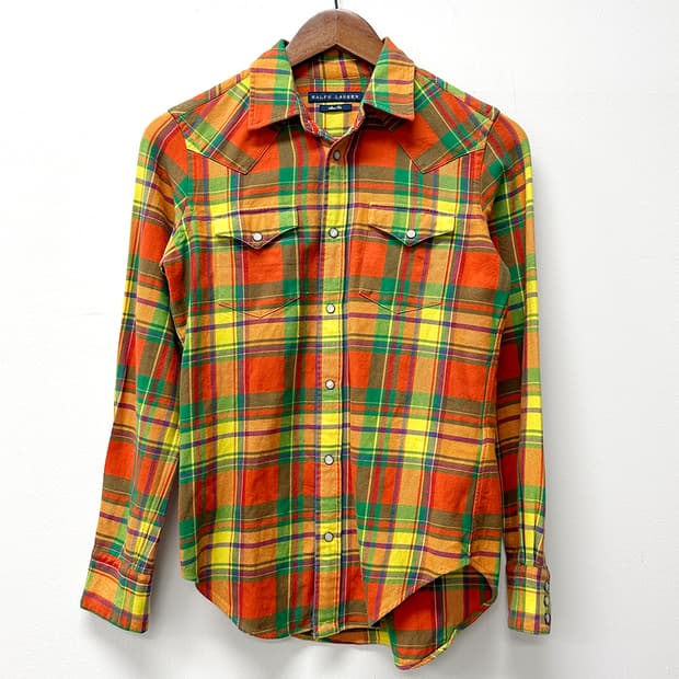 폴로 랄프로렌 웨스턴 셔츠 체크 남방 긴팔 슬림핏 여성 매장판