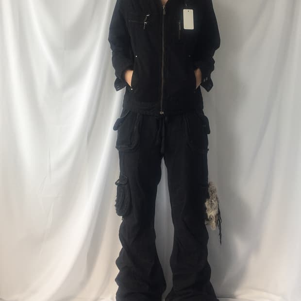 Belted high neck jacket