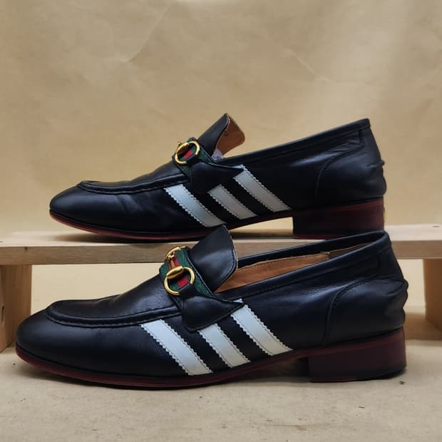 정품 구찌 x 아디다스 로퍼 실사이즈275 굽4 