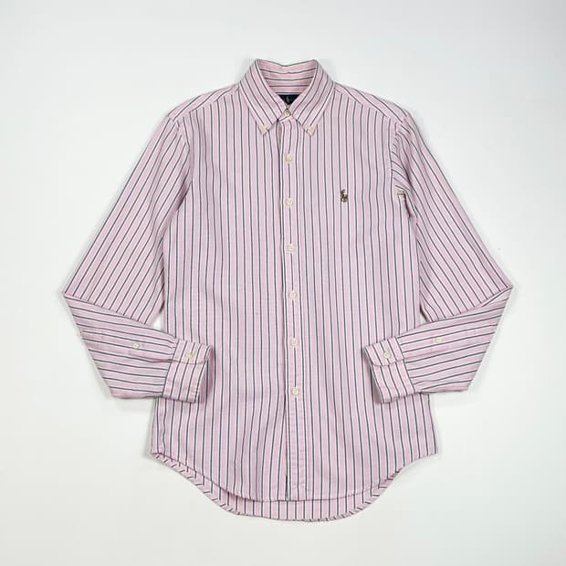 폴로 랄프로렌 여성 옥스포드 스트라이프 셔츠 핑크 여성XS