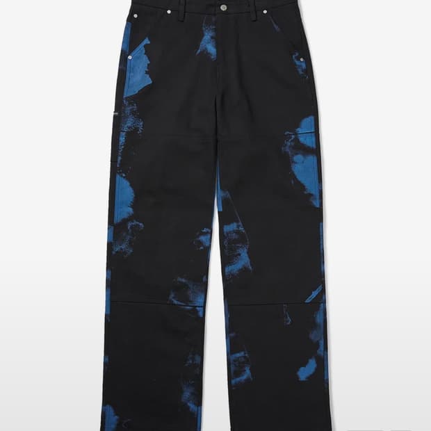 노우웨이브 블루 프린트 코튼 팬츠