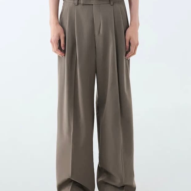 무신사 슈퍼 와이드 히든 밴딩 슬랙스