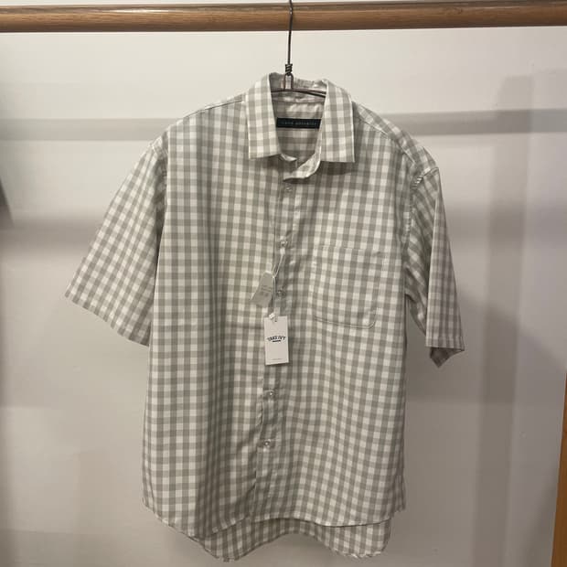 NANO UNIVERSE CHECK HALF SHIRT