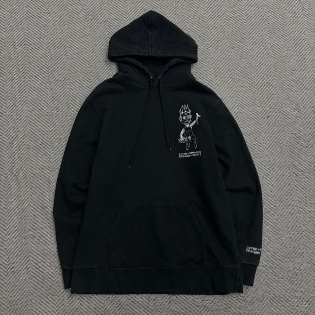 아임낫어휴먼빙 백프린팅 후드티 v1724