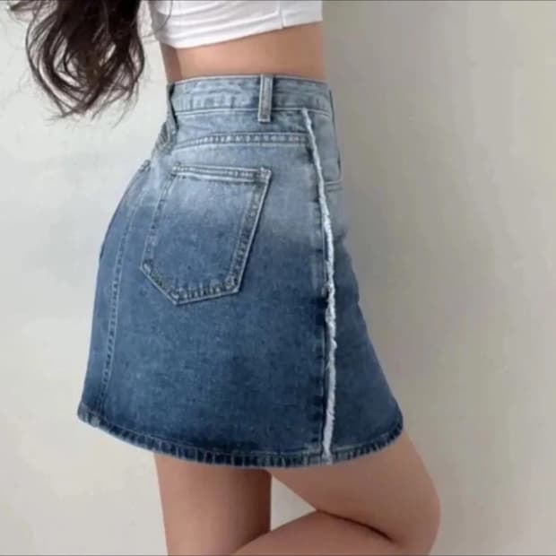 청 데님스커트