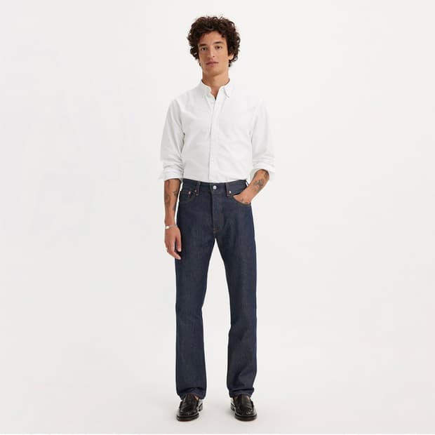 리바이스 501 오리지널 핏 리지드 진 다크 인디고