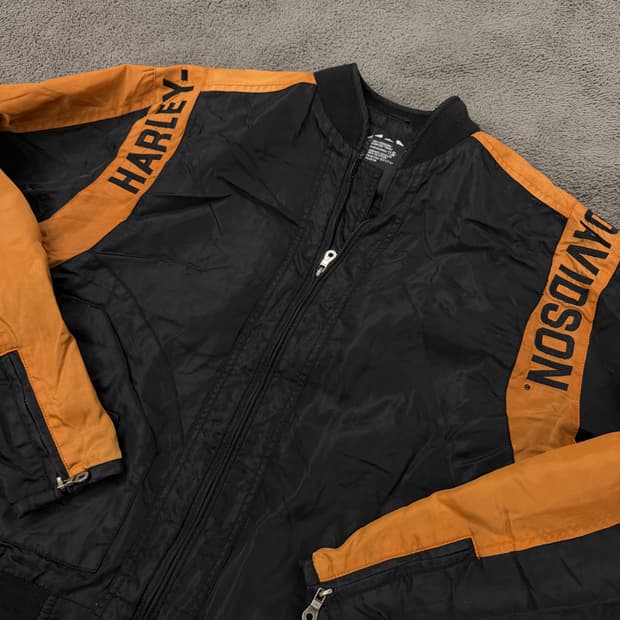 [정품/S] 할리데이비슨 빅로고 나일론 봄버 자켓