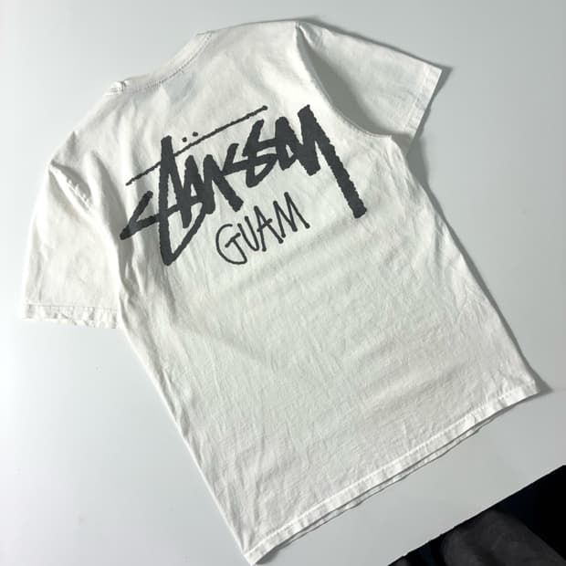 Stussy 스투시 스탁 괌 화이트 반팔티셔츠