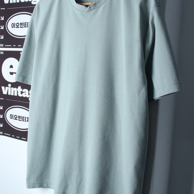 (L-XL) 애드호크 반팔 티셔츠 백프린팅 연블루 올드스쿨-H35276