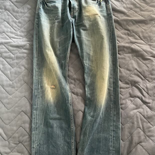 디젤 페인팅 워싱 데님