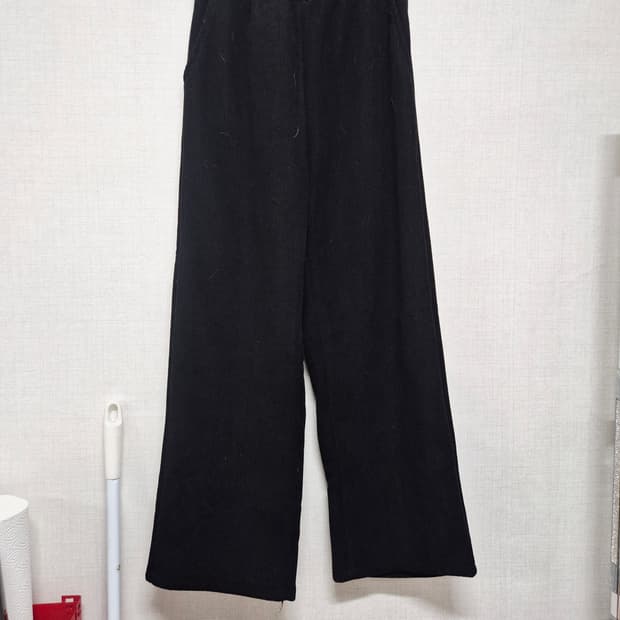 검정 코듀로이 와이드 팬츠