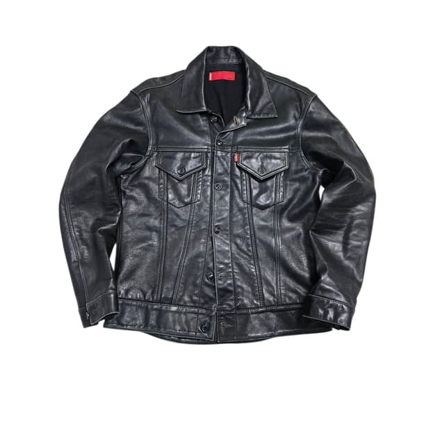 리바이스 트러커 레더 자켓