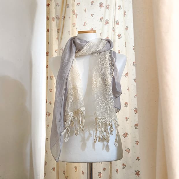 여리여리 레이스 패치워크 머플러