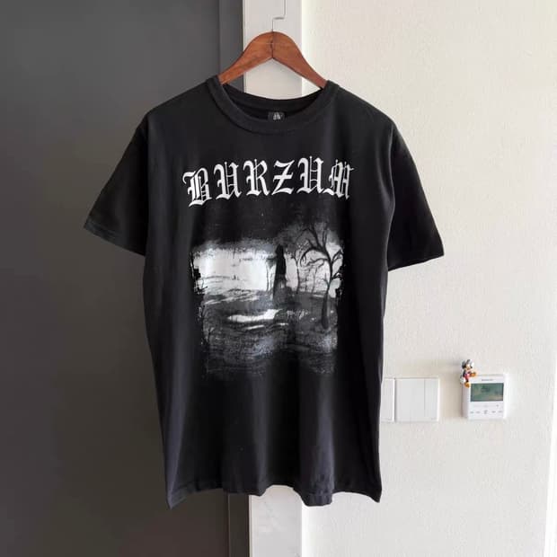 빈티지 00s Burzum 티셔츠