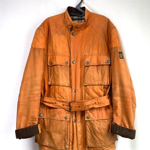 Belstaff 벨스타프 골드라벨 더티 왁스코튼 퀼팅 팬터자켓 L