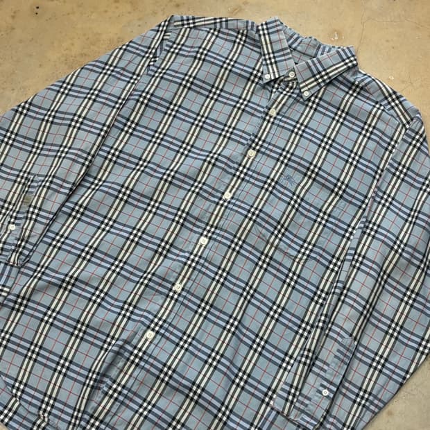 L 버버리 체크 셔츠