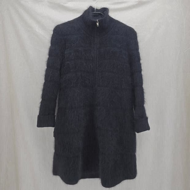 LIST 앙고라 코트 블랙 55사이즈