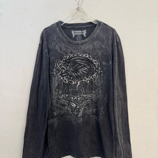 vintage washing Long-sleeved T-shirt