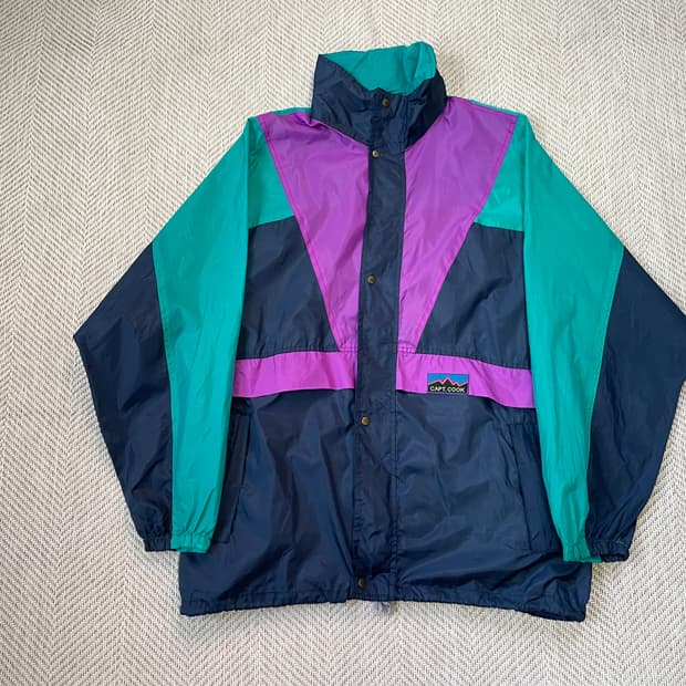8~90s CAPT. COOK 트라이컬러 윈드브레이커