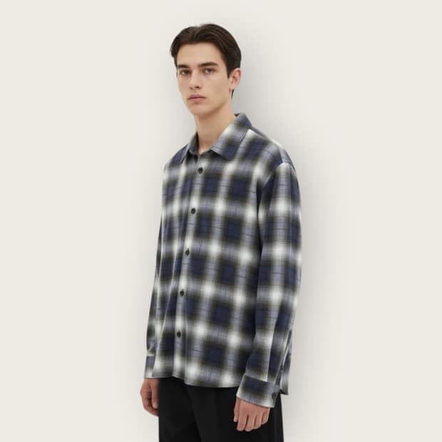 100~105/ 시스템옴므 25FW 신형 플란넬 셔츠