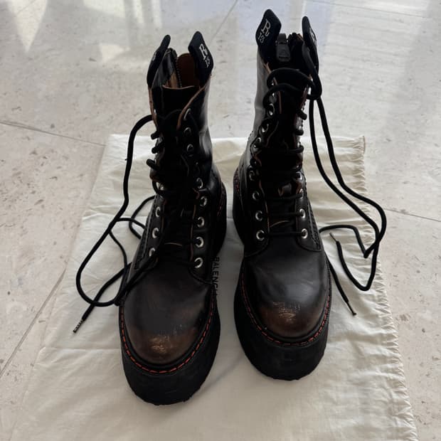 알써틴 R13 더블스택 레이스업 부츠 36 사이즈 