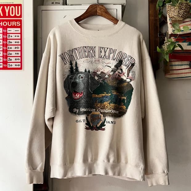 [XL]90's USA 빈티지 헤비웨이트 헌팅 스웻셔츠