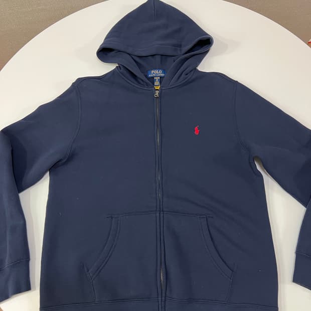 폴로 보이즈 후드집업 xl 네이비