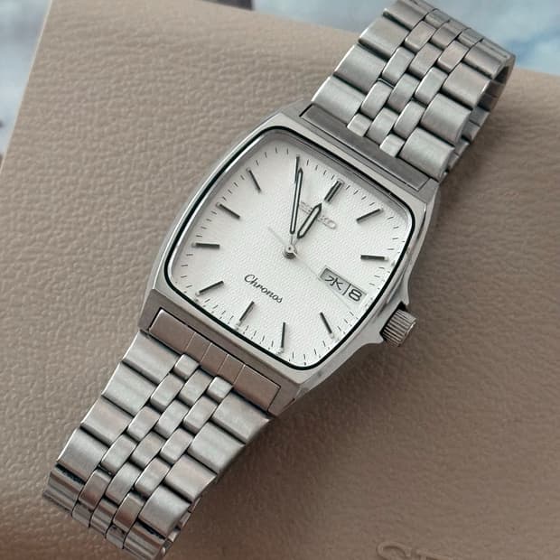 Seiko 세이코 쿼츠 스퀘어 Chronos Day-Date 1981