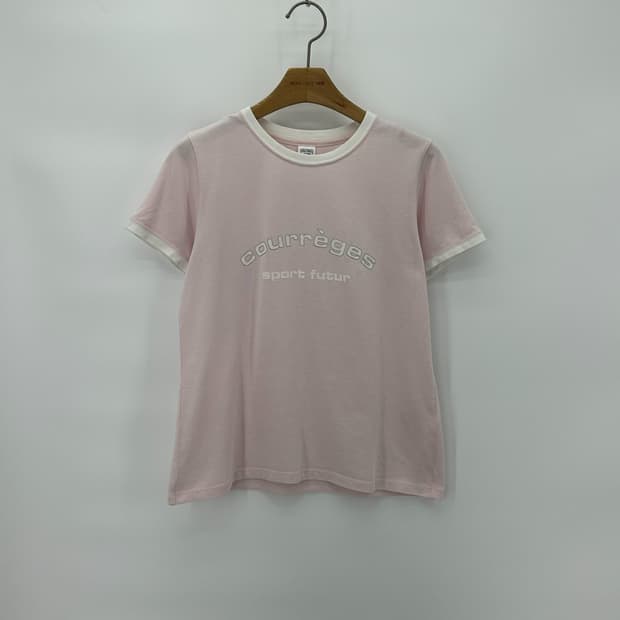 [Courrèges] 꾸레쥬 로고 링거 반팔티셔츠