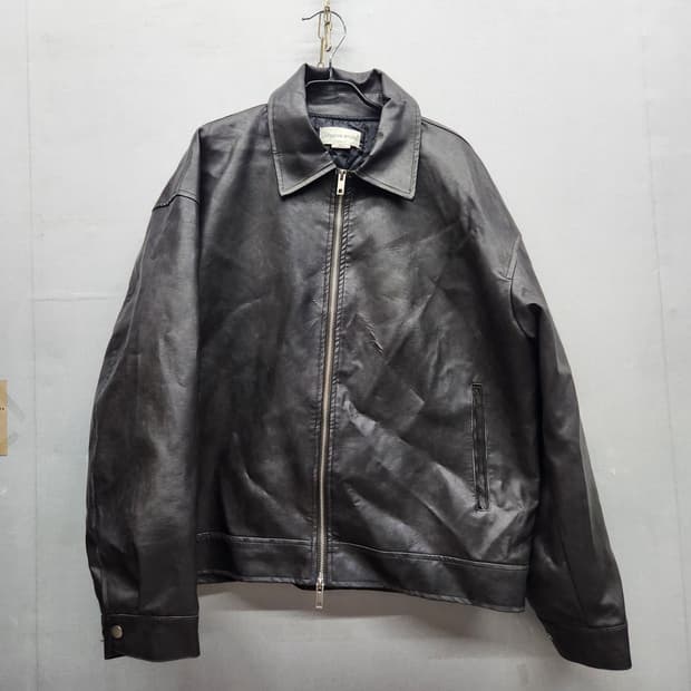 라퍼지스토어 빈티지 워싱 레더 자켓 L(XL)