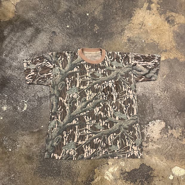 빈티지 90s 모시 오크 티셔츠 