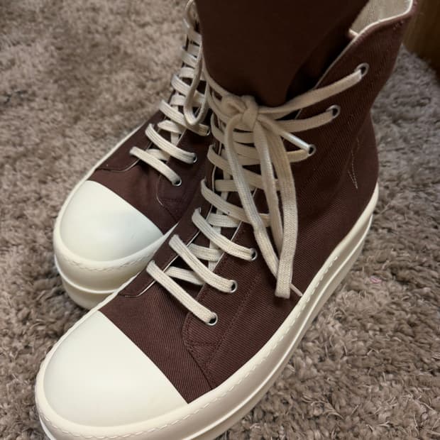 릭오웬스 메가범퍼 하이탑 스니커즈