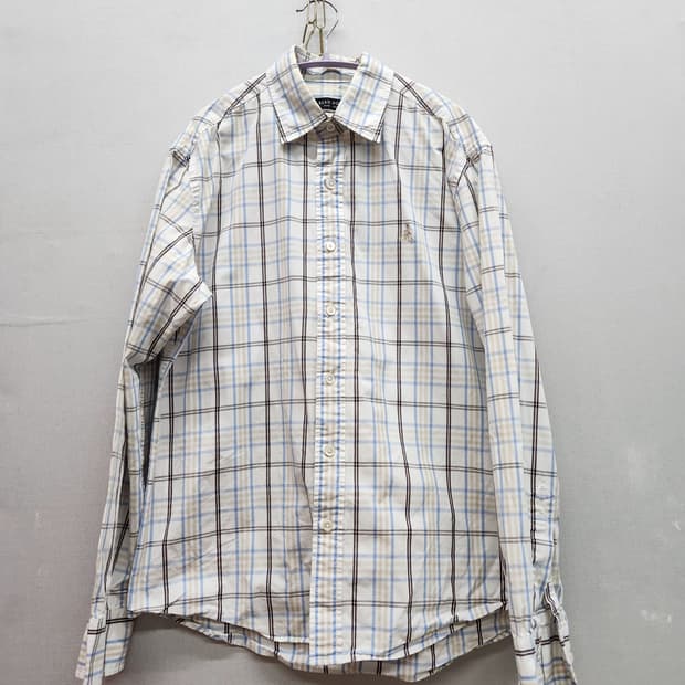 빈폴 오가닉 코튼 로고 체크 셔츠100(L)