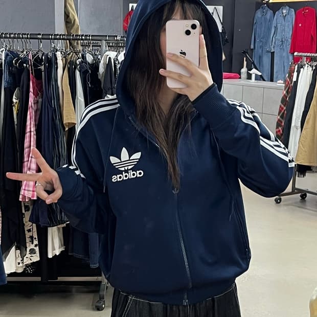 아디다스 네이비 후드플락