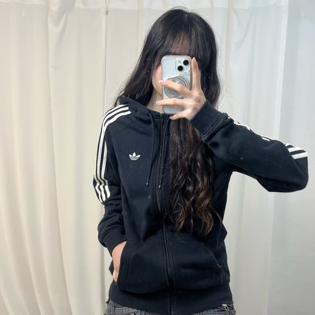 Adidas Black Firebird Zip Hoodie