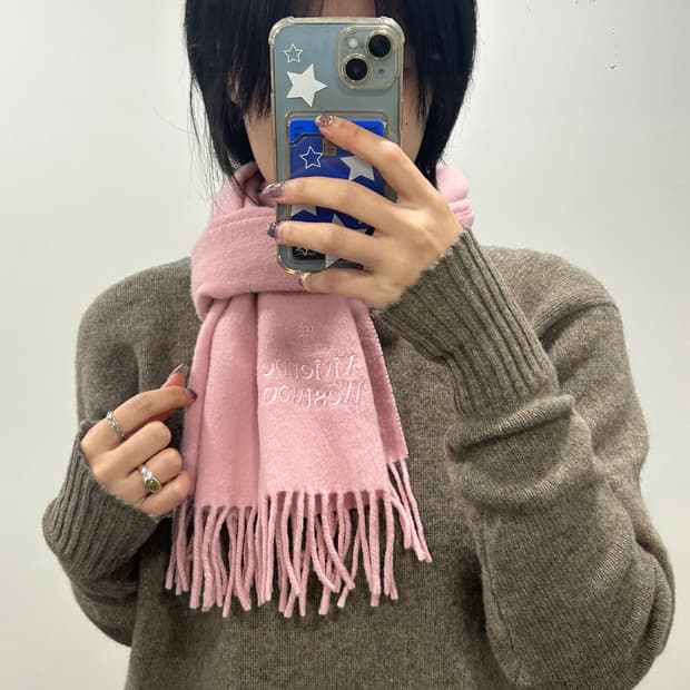 Vivienne westwood 비비안웨스트우드 라이트 핑크 목도리 